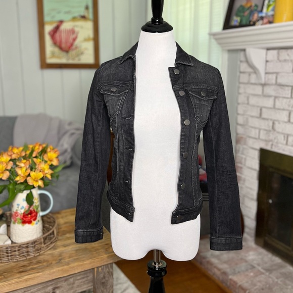 A/X Armni Exchange black denim jean jacket - Picture 1 of 7